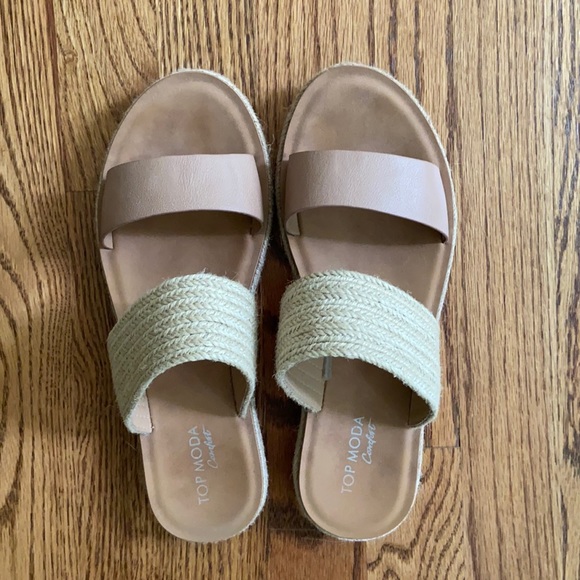 Top Moda Strap espadrille Slide Sandals
